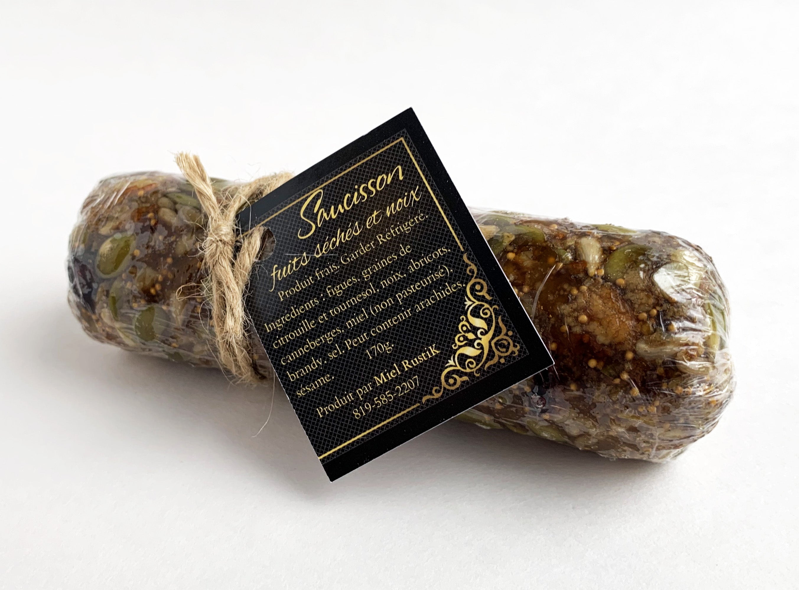 Saucisson de fruits séchés et noix