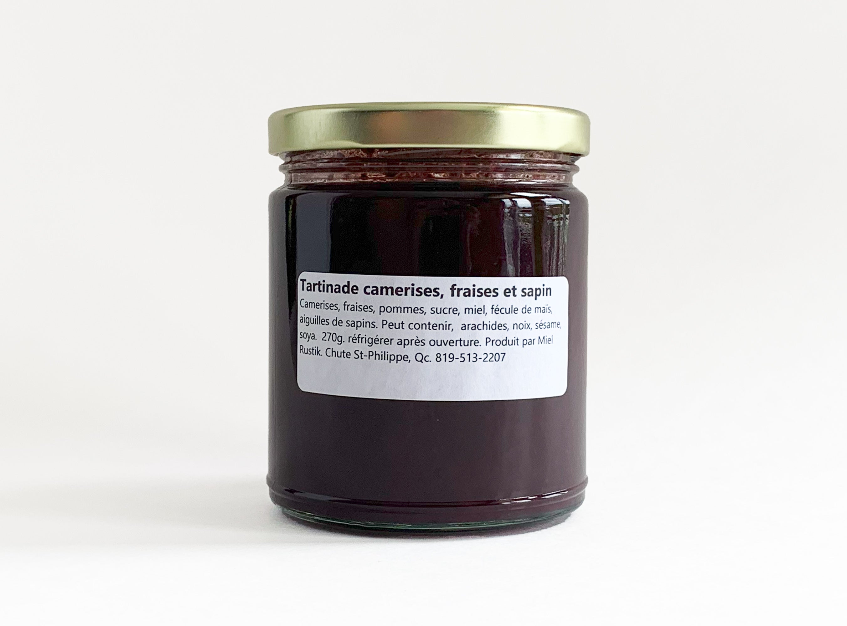 Tartinade de camerises, fraises et sapin