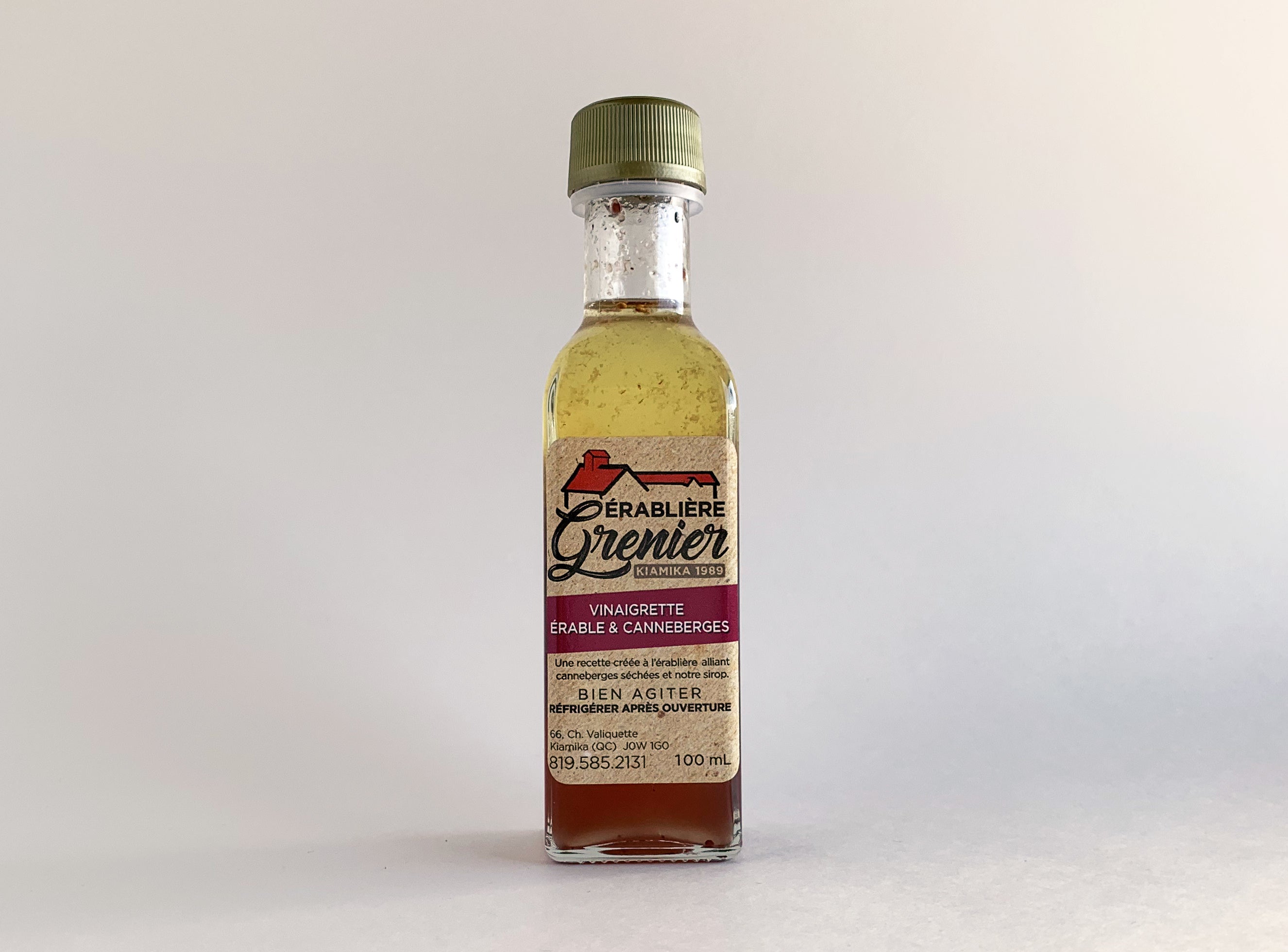 Vinaigrette érable et canneberges