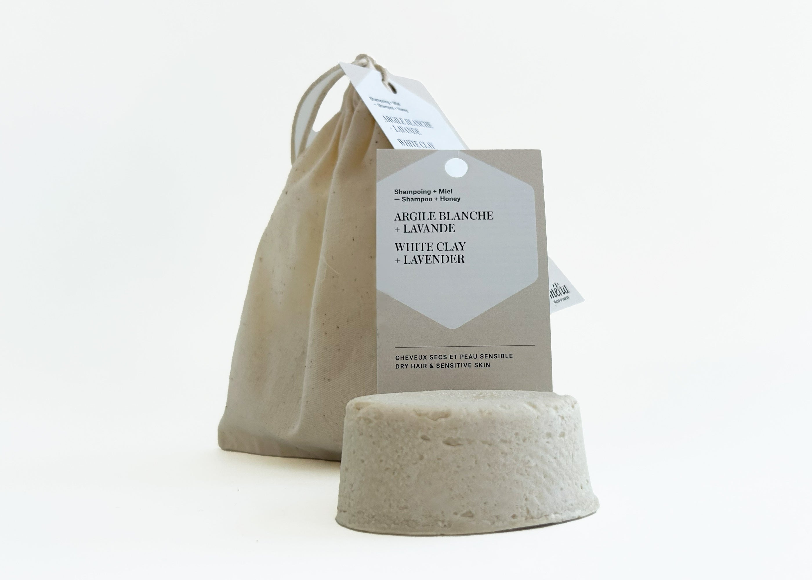 Shampoing miel, argile blanche et lavande