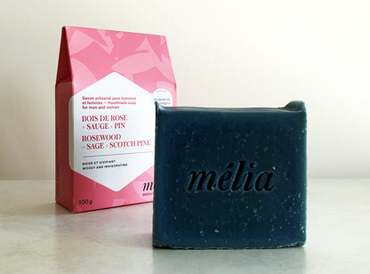 Savon bois de rose, sauge et pin